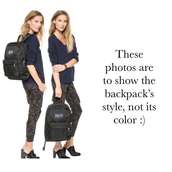 1 Left! NWT JANSPORT Floral Backpack Blue & White - Picture 5 of 8